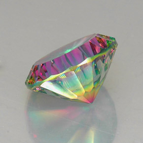 Mystic Quartz Gemstone in 15.1 mm Size for Sale, Mystic Quartz Stone in Top Rainbow Color