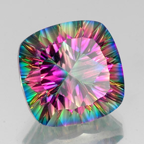 17.02 ct Multicolor Mystic Quartz Stone, Natural Mystic Quartz in Cushion Concave Cut Shape for Sale