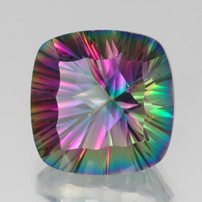 17.28 ct Multicolor Mystic Quartz Stone, Natural Mystic Quartz in Cushion Concave Cut Shape for Sale