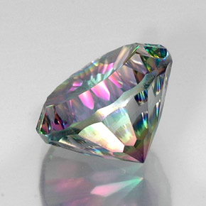 Mystic Quartz Gemstone in 15.2 mm Size for Sale, Mystic Quartz Stone in Top Rainbow Color