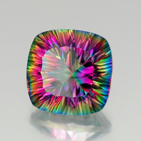 15.54 ct Multicolor Mystic Quartz Stone, Natural Mystic Quartz in Cushion Concave Cut Shape for Sale