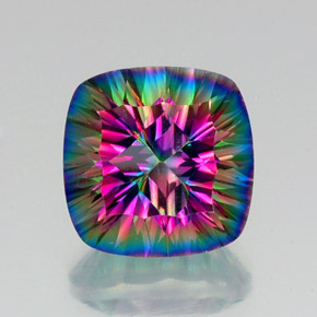 15.87 ct Multicolor Mystic Quartz Gemstone, Mystic Quartz Gem in Cushion Concave Cut Shape for Sale.