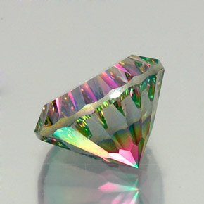 Mystic Quartz Gemstone in 15.2 mm Size for Sale, Mystic Quartz Stone in Top Rainbow Color