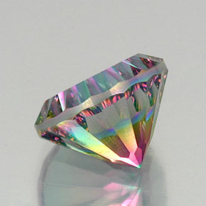 Mystic Quartz Gemstone in 15.2 mm Size for Sale, Mystic Quartz Stone in Top Rainbow Color