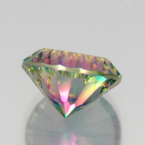 Mystic Quartz Gemstone in 15.1 mm Size for Sale, Mystic Quartz Stone in Top Rainbow Color