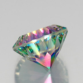 Mystic Quartz Gemstone in 15.2 mm Size for Sale, Mystic Quartz Stone in Top Rainbow Color