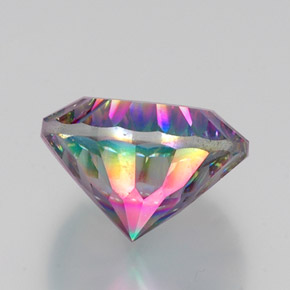 Mystic Quartz Gemstone in 15.2 mm Size for Sale, Mystic Quartz Stone in Top Rainbow Color