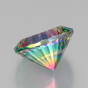 Mystic Quartz Gemstone in 15.2 mm Size for Sale, Mystic Quartz Stone in Top Rainbow Color