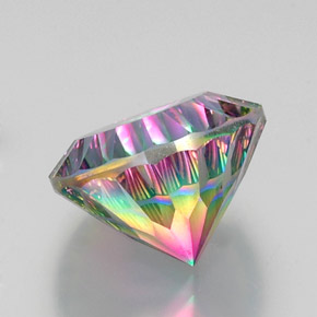 Mystic Quartz Gemstone in 15.1 mm Size for Sale, Mystic Quartz Stone in Top Rainbow Color