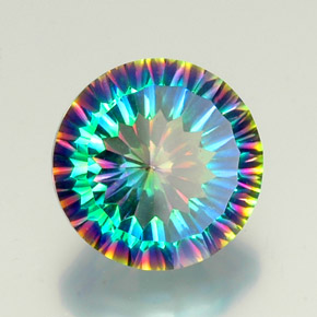 9.44 ct Multicolor Mystic Quartz Stone, Natural Mystic Quartz in Round Facet Shape for Sale