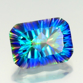 10.29 ct Multicolor Mystic Quartz Stone, Natural Mystic Quartz in Octagon Concave Cut Shape for Sale