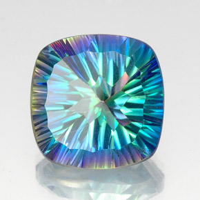 20.81 ct Multicolor Mystic Quartz Stone, Natural Mystic Quartz in Cushion Concave Cut Shape for Sale