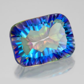 10.14 ct Multicolor Mystic Quartz Stone, Natural Mystic Quartz in Octagon Concave Cut Shape for Sale