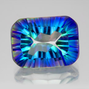 11.00 ct Multicolor Mystic Quartz Gemstone, Mystic Quartz Gem in Octagon Concave Cut Shape for Sale.