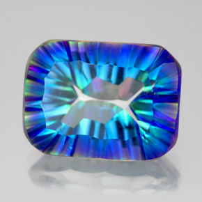 11.00 ct Multicolor Mystic Quartz Stone, Natural Mystic Quartz in Octagon Concave Cut Shape for Sale