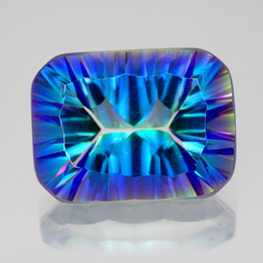 11.18 ct Multicolor Mystic Quartz Gemstone, Mystic Quartz Gem in Octagon Concave Cut Shape for Sale.