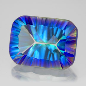 11.18 ct Multicolor Mystic Quartz Stone, Natural Mystic Quartz in Octagon Concave Cut Shape for Sale