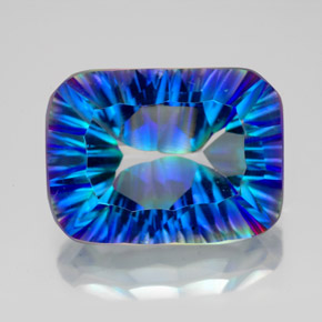 10.29 ct Multicolor Mystic Quartz Gemstone, Mystic Quartz Gem in Octagon Concave Cut Shape for Sale.