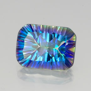 10.31 ct Multicolor Mystic Quartz Stone, Natural Mystic Quartz in Octagon Concave Cut Shape for Sale