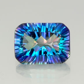 10.19 ct Multicolor Mystic Quartz Gemstone, Mystic Quartz Gem in Octagon Concave Cut Shape for Sale.