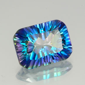 10.19 ct Multicolor Mystic Quartz Stone, Natural Mystic Quartz in Octagon Concave Cut Shape for Sale