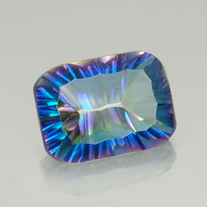 9.69 ct Multicolor Mystic Quartz Stone, Natural Mystic Quartz in Octagon Concave Cut Shape for Sale