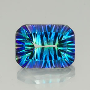 10.66 ct Multicolor Mystic Quartz Gemstone, Mystic Quartz Gem in Octagon Concave Cut Shape for Sale.