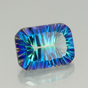 10.66 ct Multicolor Mystic Quartz Stone, Natural Mystic Quartz in Octagon Concave Cut Shape for Sale