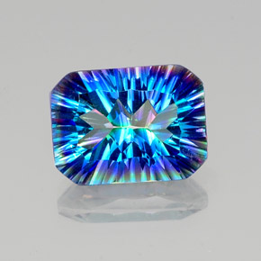 10.25 ct Multicolor Mystic Quartz Gemstone, Mystic Quartz Gem in Octagon Concave Cut Shape for Sale.