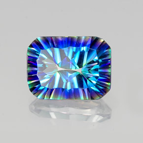 9.86 ct Multicolor Mystic Quartz Stone, Natural Mystic Quartz in Octagon Concave Cut Shape for Sale