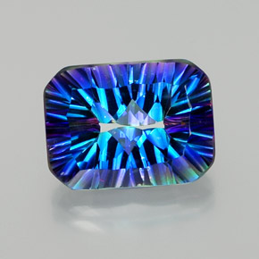 10.52 ct Multicolor Mystic Quartz Gemstone, Mystic Quartz Gem in Octagon Concave Cut Shape for Sale.