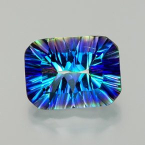 11.25 ct Multicolor Mystic Quartz Gemstone, Mystic Quartz Gem in Octagon Concave Cut Shape for Sale.