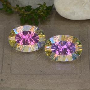 5.1ct Oval Concave Cut Multicolor Mystic Quartz Gem for sale 5.1ct Oval Concave Cut Multicolor Mystic Quartz Gem (ID: 482609)
