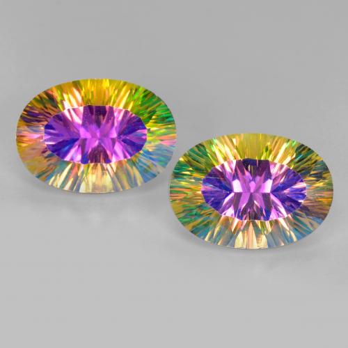 5.1ct Oval Concave Cut Multicolor Mystic Quartz Gem for sale 5.1ct Oval Concave Cut Multicolor Mystic Quartz Gem (ID: 482610)