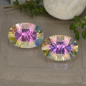 5.1ct Oval Concave Cut Multicolor Mystic Quartz Gem for sale 5.1ct Oval Concave Cut Multicolor Mystic Quartz Gem (ID: 482616)