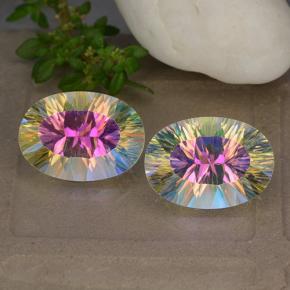 5.2ct Oval Concave Cut Multicolor Mystic Quartz Gem for sale 5.2ct Oval Concave Cut Multicolor Mystic Quartz Gem (ID: 482621)