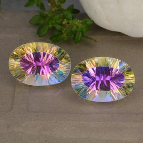 5ct Oval Concave Cut Multicolor Mystic Quartz Gem for sale 5ct Oval Concave Cut Multicolor Mystic Quartz Gem (ID: 482622)