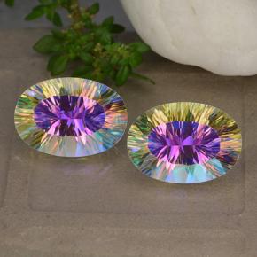 5.2ct Oval Concave Cut Multicolor Mystic Quartz Gem for sale 5.2ct Oval Concave Cut Multicolor Mystic Quartz Gem (ID: 482623)