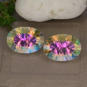 5.3ct Oval Concave Cut Multicolor Mystic Quartz Gem for sale 5.3ct Oval Concave Cut Multicolor Mystic Quartz Gem (ID: 482627)