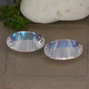 Mystic Quartz Gemstones in 14 x 10 mm (calibrated) Size for Sale, Mystic Quartz Stones in Multicolor Color