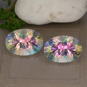 10.8ct Oval Concave Cut Multicolor Mystic Quartz for sale thumb image of 10.8ct Oval Concave Cut Multicolor Mystic Quartz (ID: 482628)