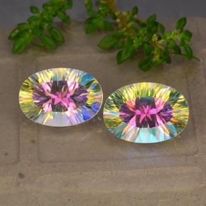 10.6ct Oval Concave Cut Multicolor Mystic Quartz for sale thumb image of 10.6ct Oval Concave Cut Multicolor Mystic Quartz (ID: 482669)