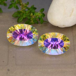 5.1ct Oval Concave Cut Multicolor Mystic Quartz Gem for sale 5.1ct Oval Concave Cut Multicolor Mystic Quartz Gem (ID: 482677)