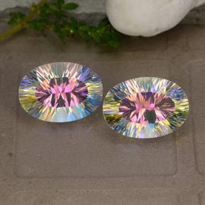 10.6ct Oval Concave Cut Multicolor Mystic Quartz for sale thumb image of 10.6ct Oval Concave Cut Multicolor Mystic Quartz (ID: 482680)