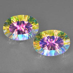 11ct Oval Concave Cut Multicolor Mystic Quartz for sale thumb image of 11ct Oval Concave Cut Multicolor Mystic Quartz (ID: 482702)