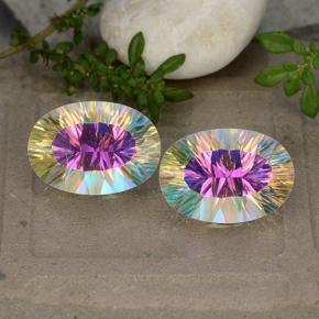 5.3ct Oval Concave Cut Multicolor Mystic Quartz Gem for sale 5.3ct Oval Concave Cut Multicolor Mystic Quartz Gem (ID: 482729)