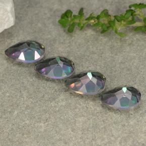 Mystic Quartz Gemstones in 7 x 5.2 mm Size for Sale, Mystic Quartz Stones in Multicolor Color
