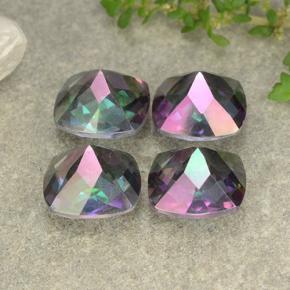 Mystic Quartz Gemstones in 8.1 x 8 mm Size for Sale, Mystic Quartz Stones in Multicolor Color