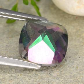 Mystic Quartz Gemstone in 8.1 x 8 mm Size for Sale, Mystic Quartz Stone in Multicolor Color