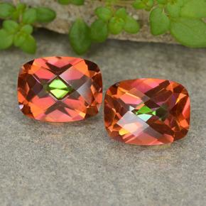 3.39 ctw Multicolor Mystic Quartz Gemstones, Mystic Quartz Gems in Cushion Checkerboard Shape for Sale.